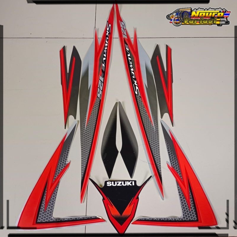 Aksesoris COD Striping Suzuki skywave sky wave 2008 2009 silver