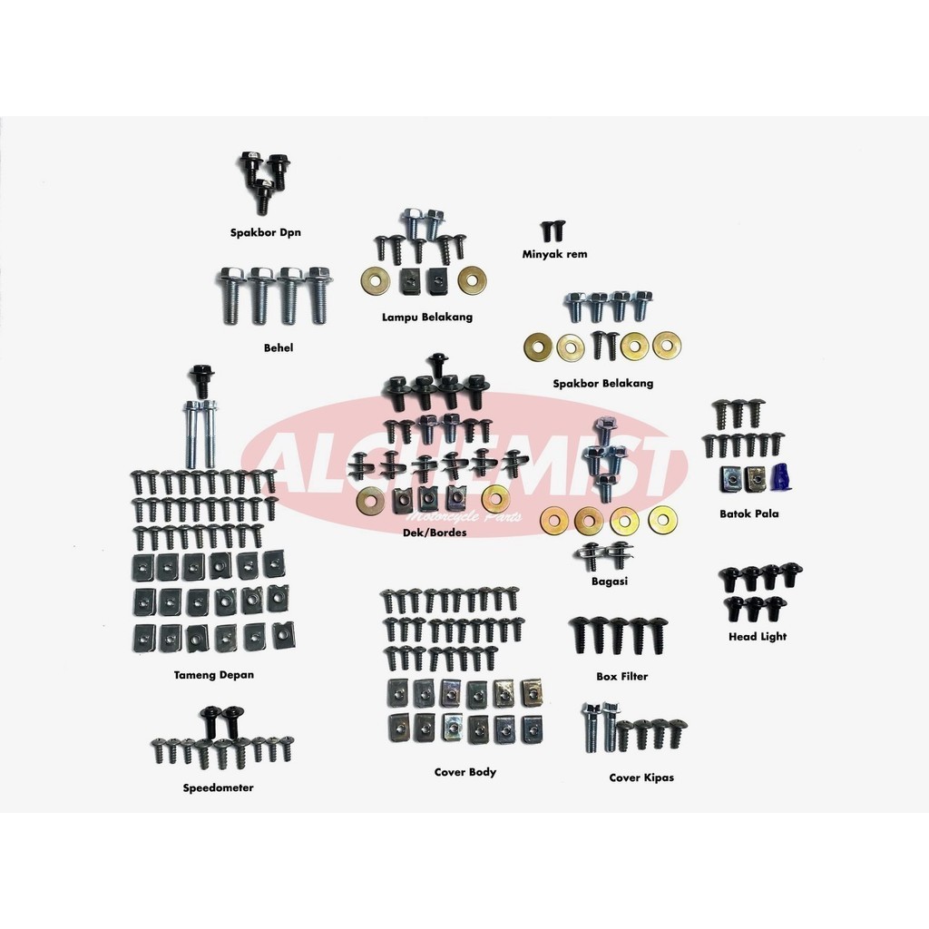 Baut Vario 110 Fi Full Set / Baud Honda Vario 110 Fi Full Body / COD Baut Honda Vario 110 Fi Fullset