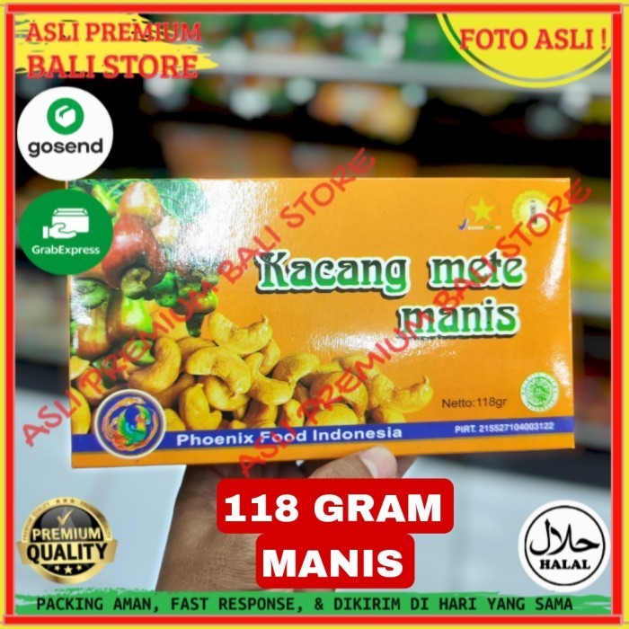 

OLEH OLEH MAKANAN CEMILAN CAMILAN SNACK KULINER KHAS ASLI ORI ORIGINAL LOMBOK KACANG METE MEDE MANIS 118 GRAM GR