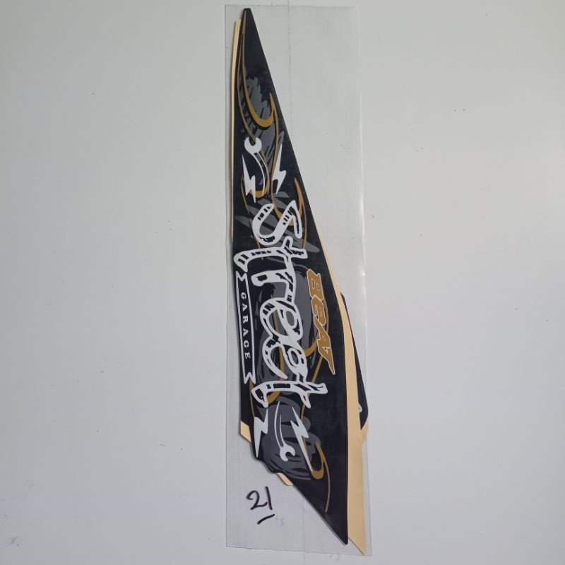 striping Sticker Honda Beat street 2021 hitam