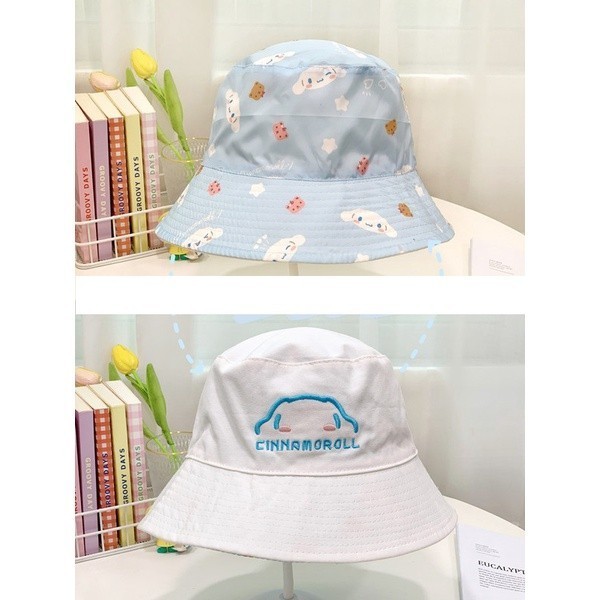 wnur3383_store~[Trend Fashion] Bucket Hat Reversible Topi Sanrio Hello Kitty Cinnamoroll My Melody -