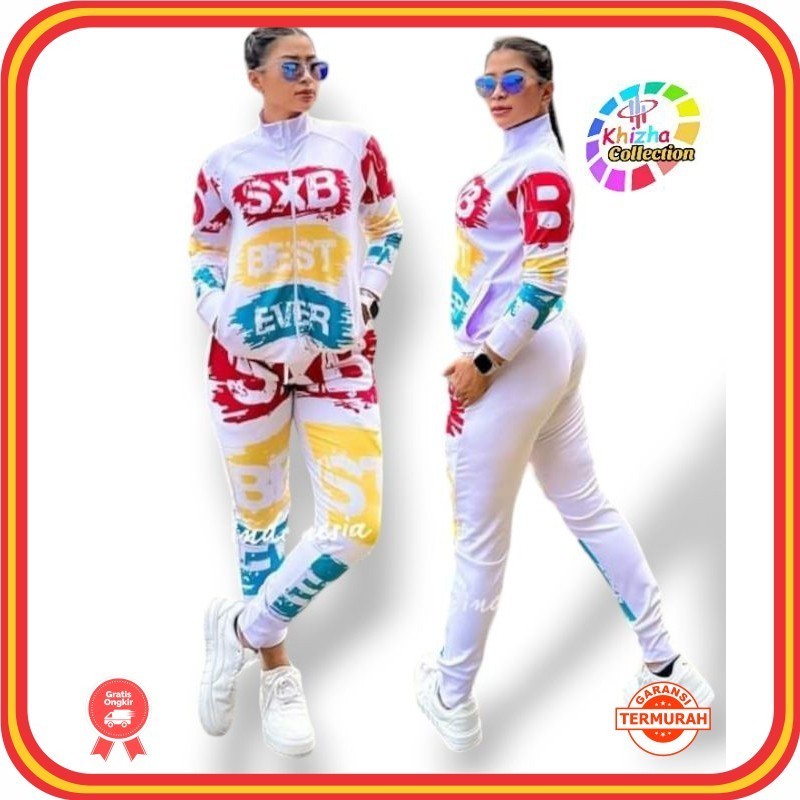 Set Olahraga Murah Bahan Premium Kekinian / SXB SPORT SETELAN PAKAIAN OLAHRAGA SENAM WANITA JAKET AN