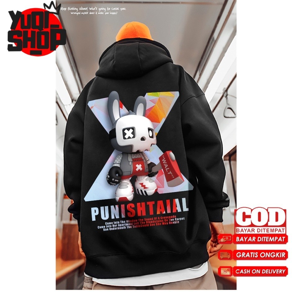 Promo Jaket Hoodie Jepang Oversize PUNISTHAIAL Jaket Cowok Keren Distro Kekinian