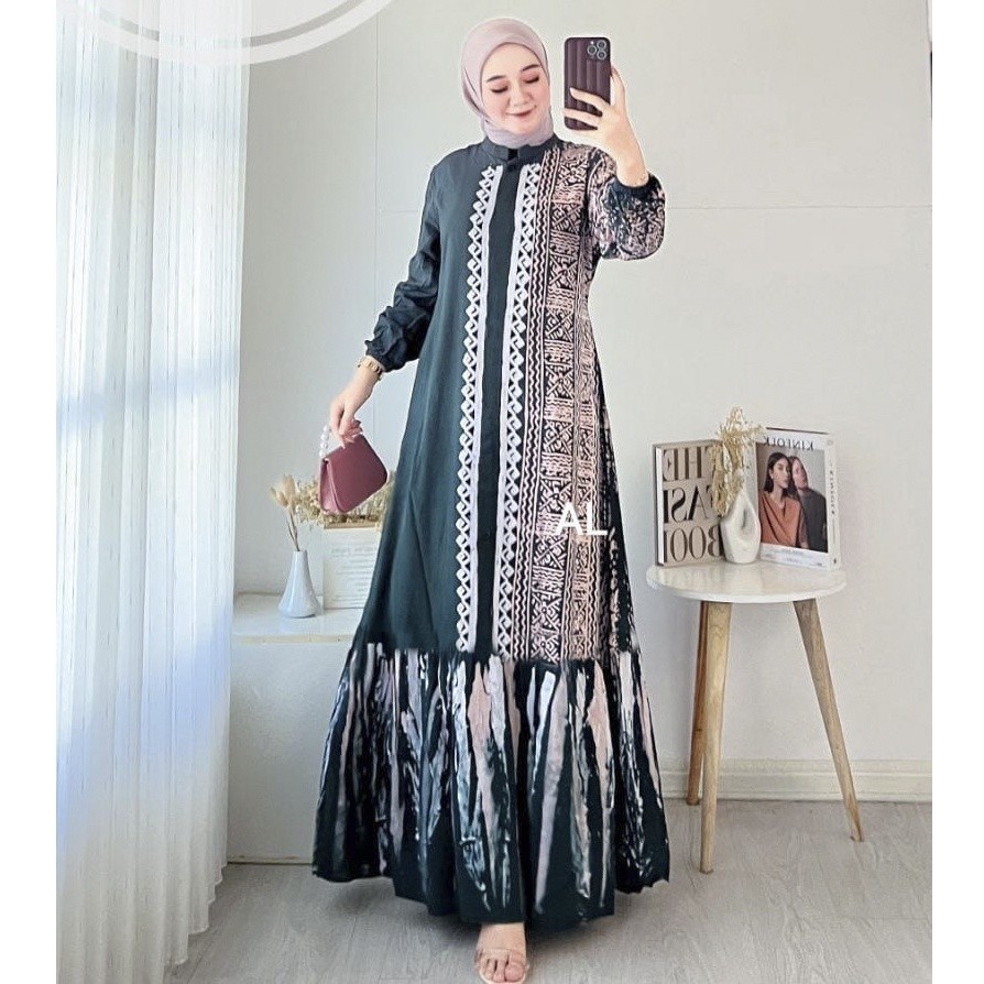 GAMIS RAYON TWILL ORIGINAL PREMIUM SUPER MOTIF GARIS TEGAK