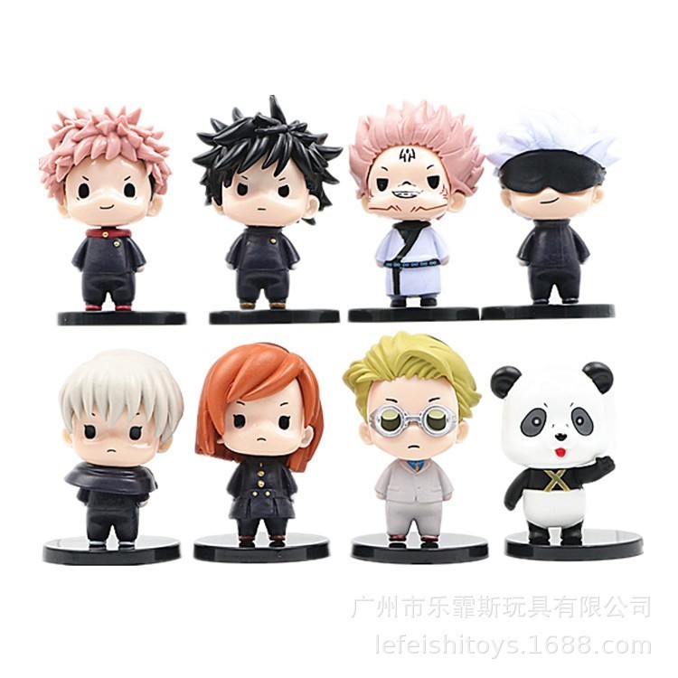 527. Pajangan Jujutsu Kaisen Figure Anime Chibi Gojou Satoru Itadori Fushiguro Patung Jujutsu
