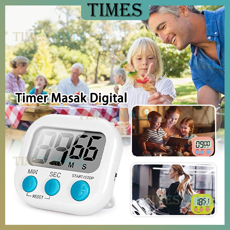 Digital Kitchen Timer Masak Mini LCD/Timer Masak Digital/Alarm Dapur Masak/Clock Stopwatch Kitchen D