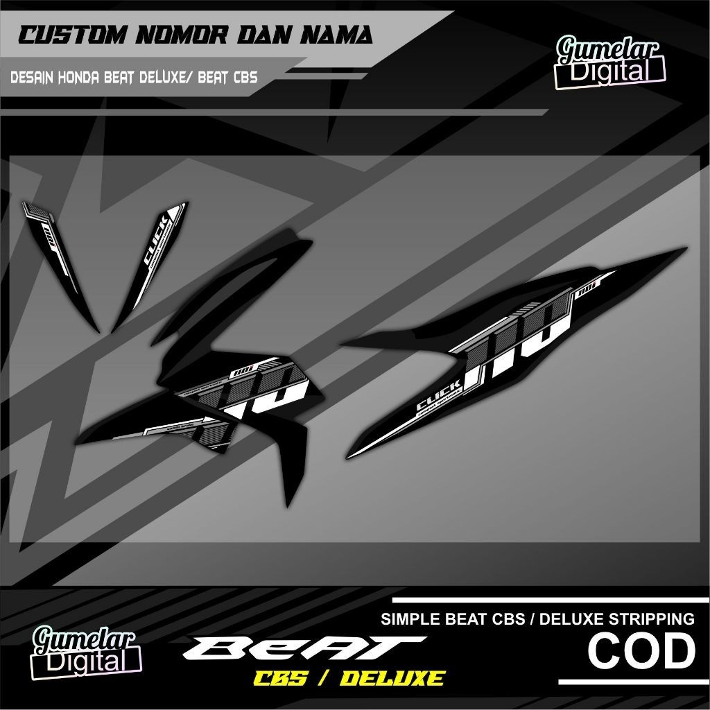 STRIPING SIMPEL HONDA BEAT DELUXE BEAT STREET VIETNAM STYLE 02