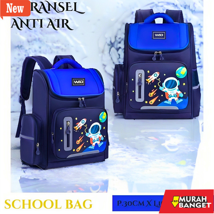 Tas ransel pria viral- SMARTGIRL New Tas Ransel Anak Sekolah Import Sd Cowok Anti Air Astronot 00550