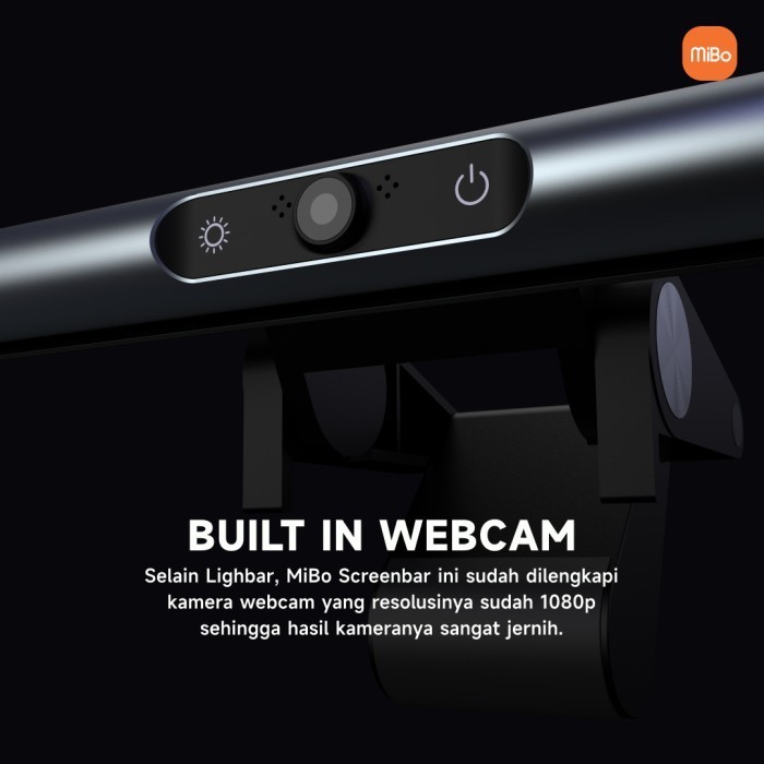 MiBo ScreenBar Webcam USB Monitor Light HD with Microphone