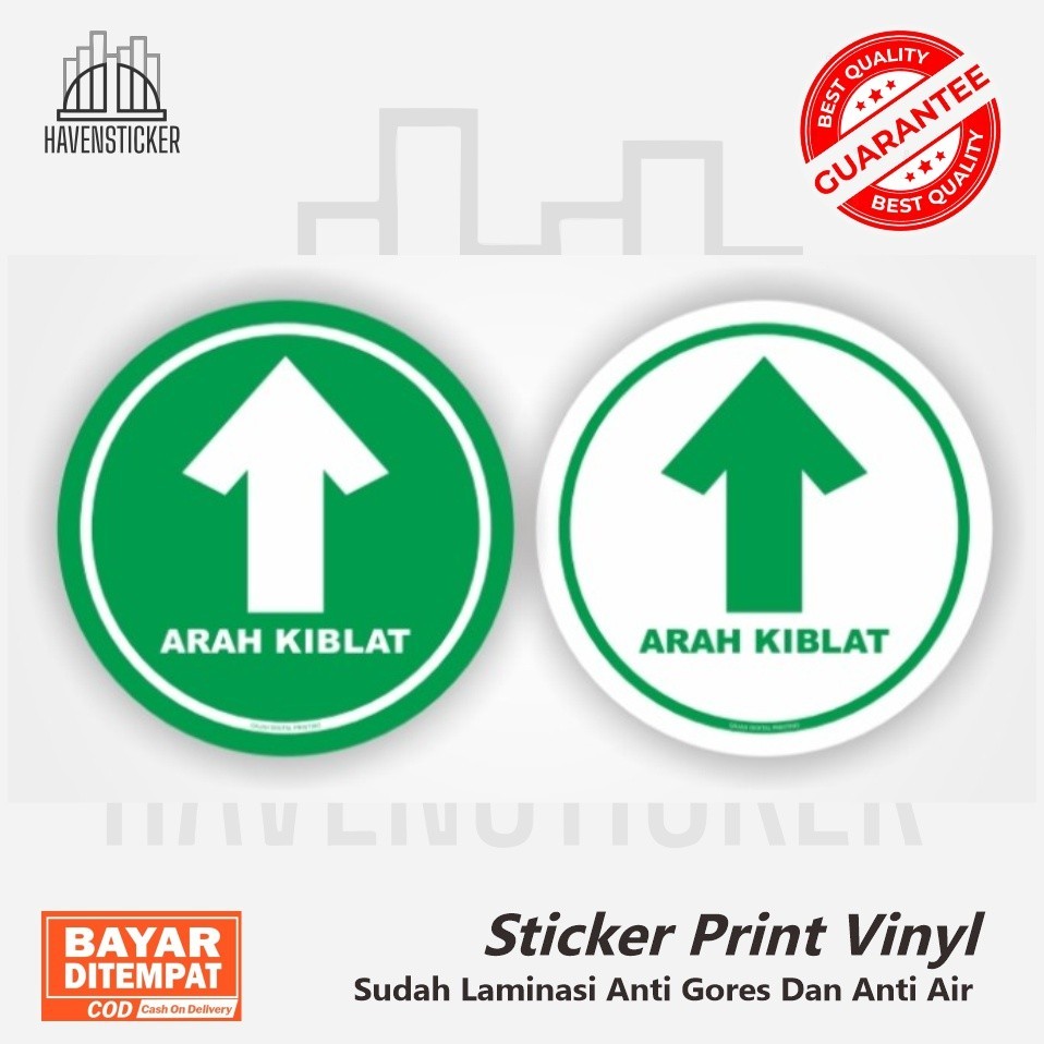 

Stiker Arah Kiblat arah Kiblat Stiker vinyl anti air Sticker Vinyl print