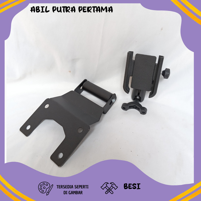 Paket Holder Hp Gps Vstorm 250 V2 Bracket Dudukan Holder Hp Alumunium Stang Breket Handphone Holder 