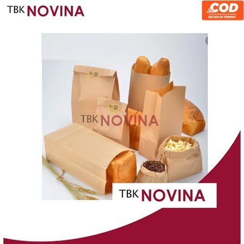 

[50 Pcs] Paper Bag LARGE- Kantong Kertas Burger / Fried Chicken / Snack / Gorengan / Roti