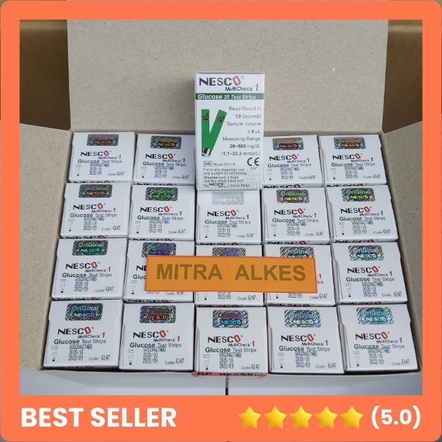 Strip GulaDarah Nesco Blood Glucosa. Stik Gula Darah Nesco. Stik Glucosa Nesco. Strip Gula NESCO