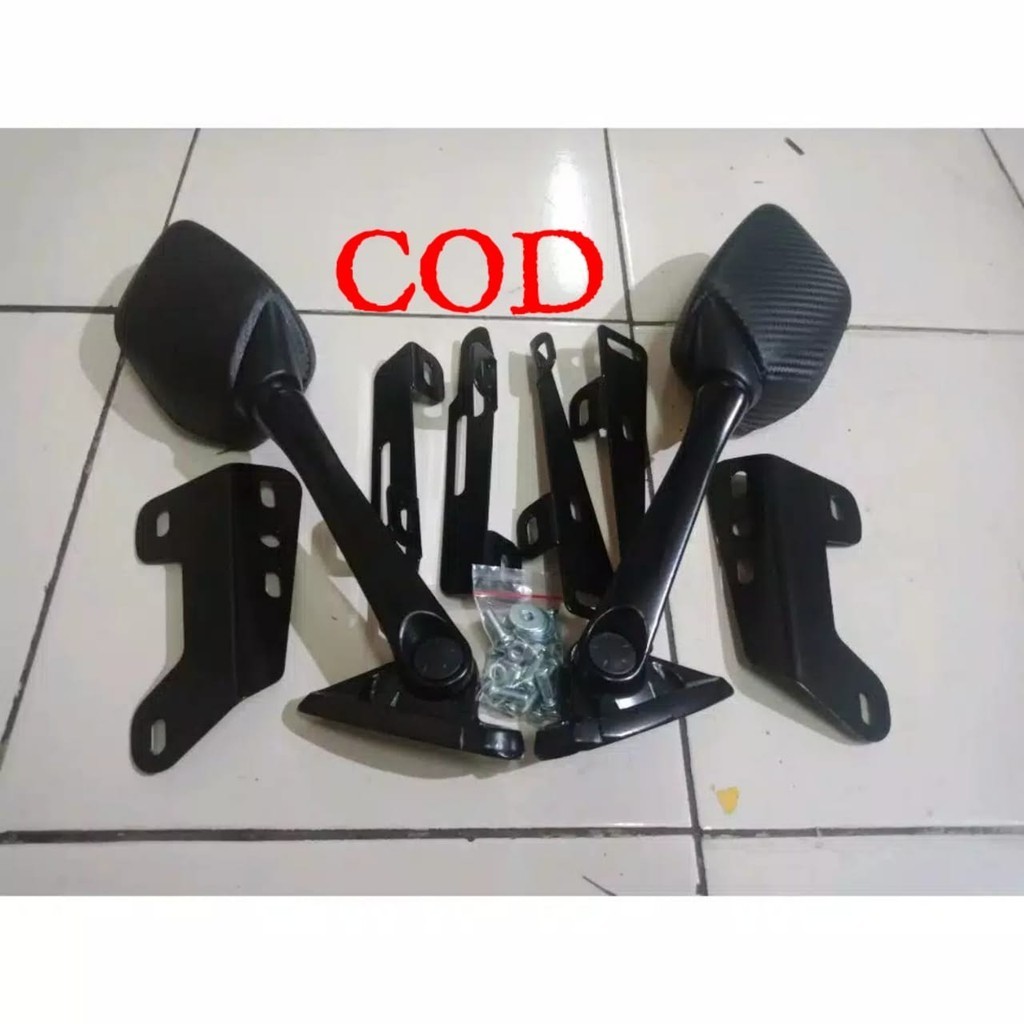 Spion R25/R15/Nmax Carbon karbon Panjang Plus Breket Serpo Nmax