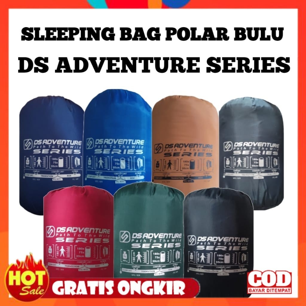 KAIN HALUS ADEM LEMBUT TEBAL / Sleeping bag polar bulu tebal lembut Ds Adventure series - sliping ba