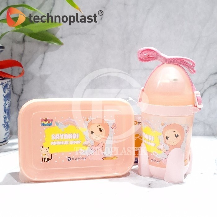 TECHNOPLAST Lunch Box Set School Najma & Haikal Box Dan Botol