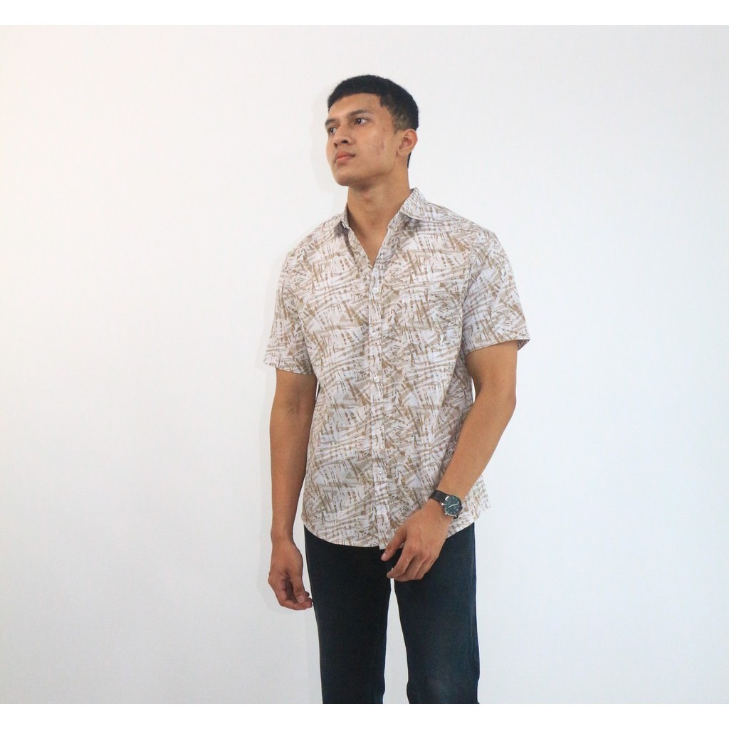 Kemeja Kasual Pria Semboss Slim Fit High Quality Cotton 230151