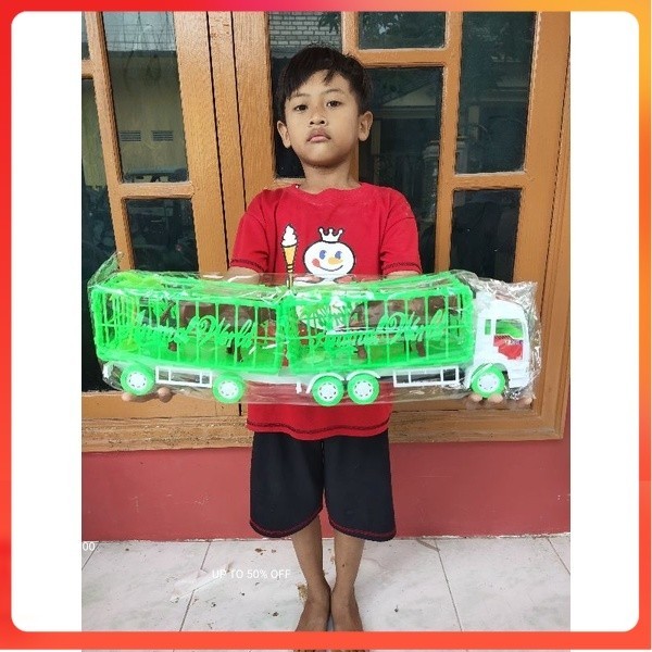 RT TOYS - MAINAN TRUK GANDENG MUAT HEWAN DAN POHON UKURAN BESAR