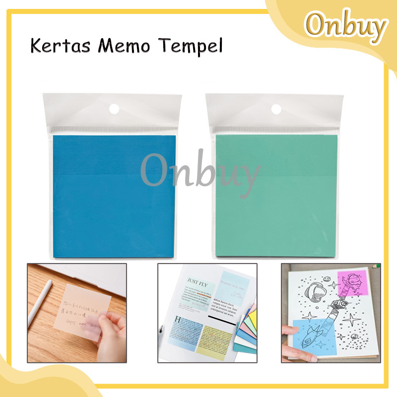 

Sticky Notes Transparan 50 lembar Tahan Air Transparent Sticky Notes 7.5cm x 7.5cm Untuk Kantor Sekolah