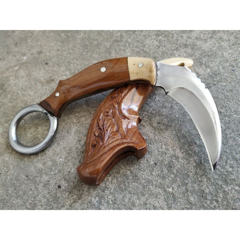 Kerambit mini baja ukir batik