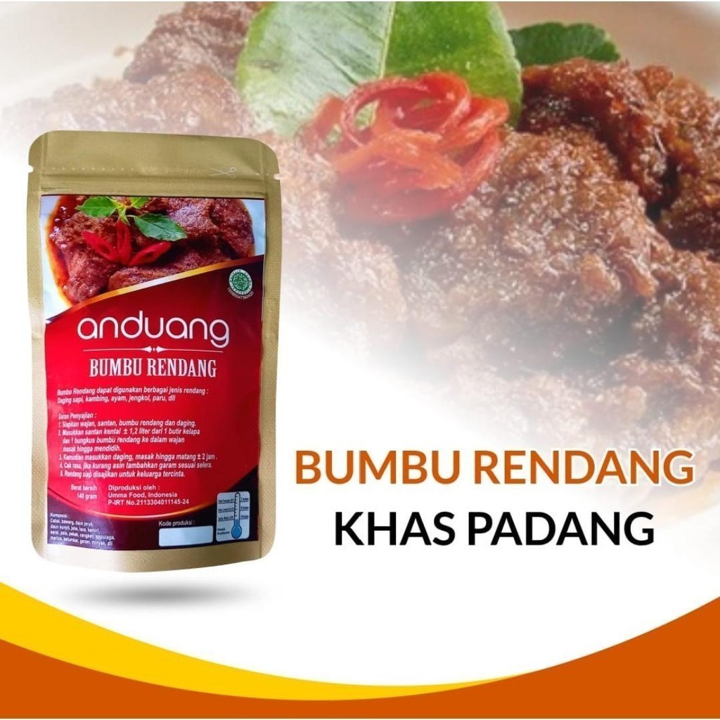 

Bumbu Rendang Instan (dalam kemasan) - 140g Anduang resep asli pariaman