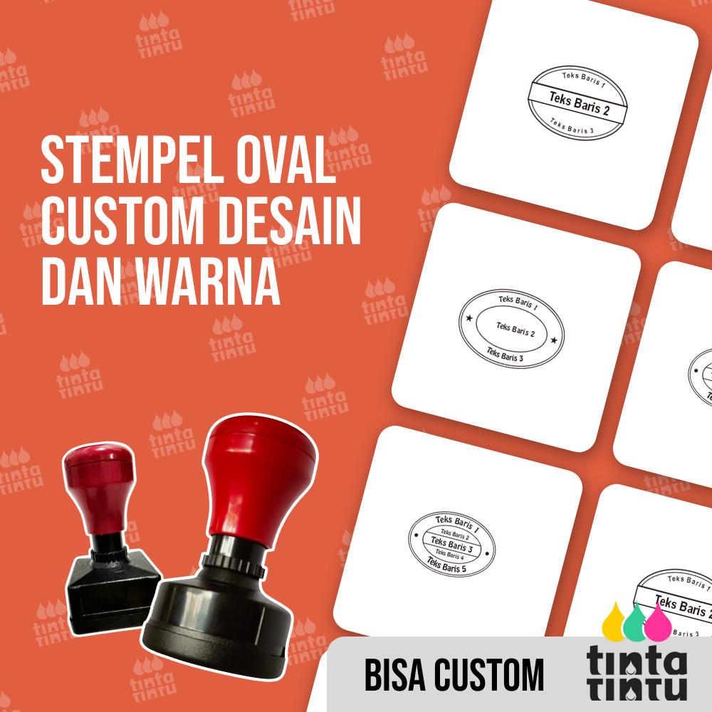 

Stempel Oval Custom Desain dan Warna