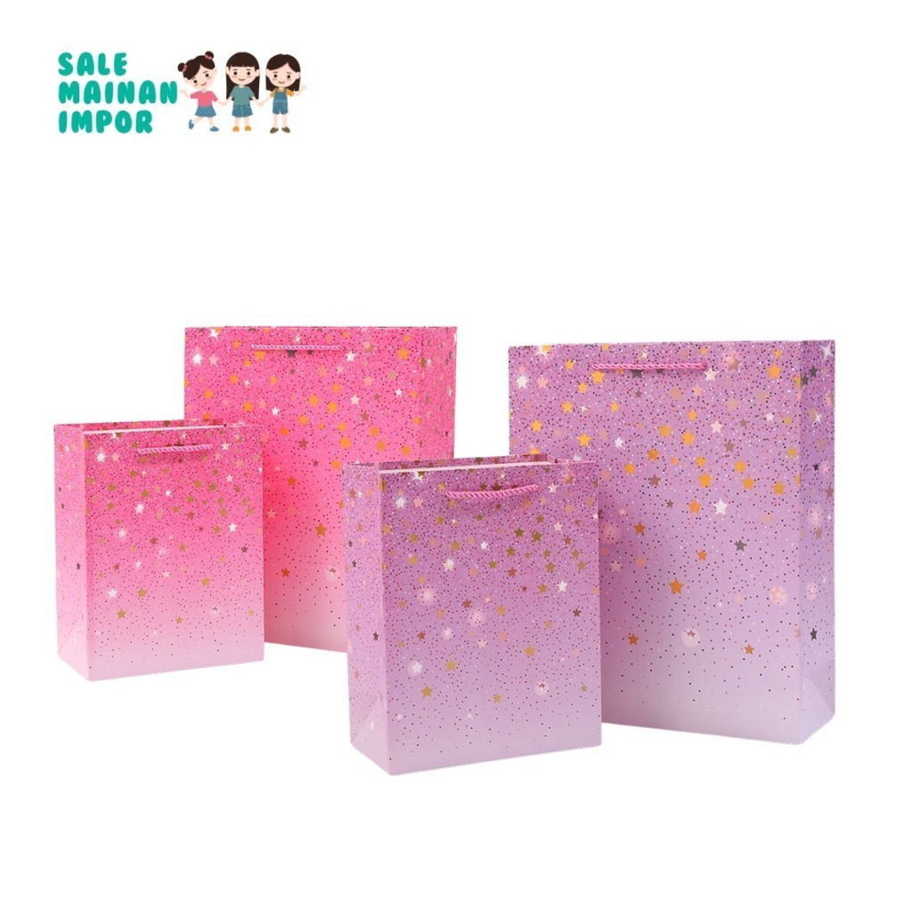 

SMI - FOIL GOLD Metalic Paper Bag Kantong Kertas Karton Tebal Goodie Hampers