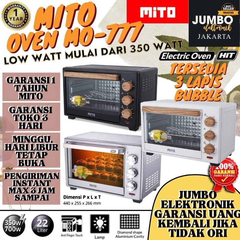 Oven Mito MO 777 Oven Mito MO 777 Hit 22 liter Oven Mito Low Watt MO777 Mito Oven Listrik Oven Mito 