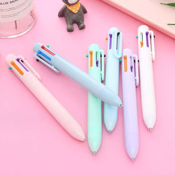 

Pulpen 6 warna Bolpen 6 in 1 Bolpoint Macaron Series