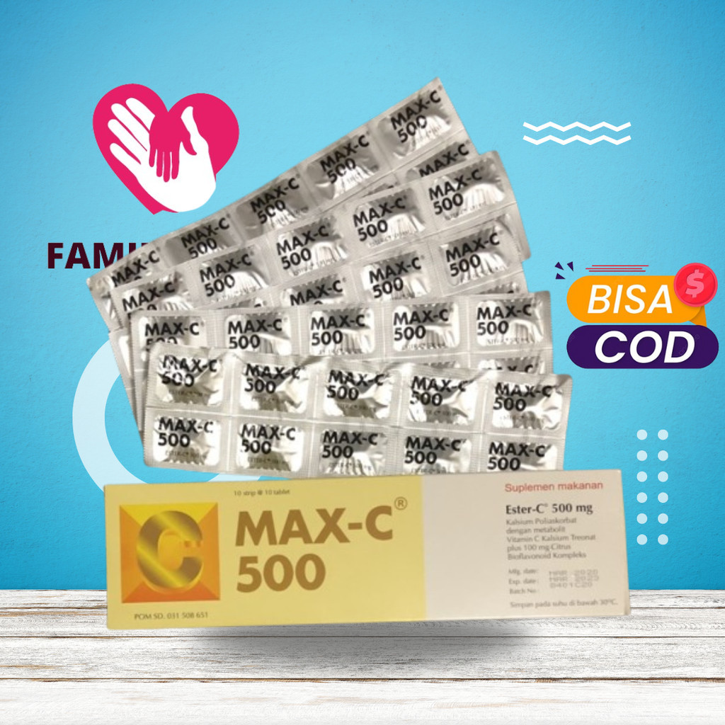 Max-C 500 - Ester - C 500 Mg - Jual / Strip Isi 10 Tablet -famylicare