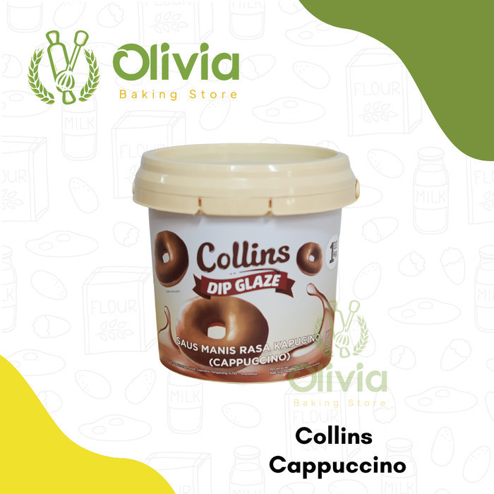 

New[Promo] Collins Dip Glaze / Topping / Selai Kue Kering Donut Ropang 1 Kg - cappuccino