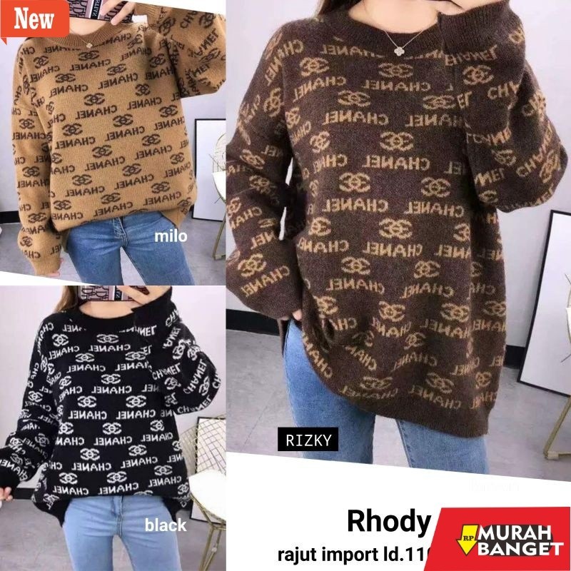 Atasan Wanita Kekinian blouse rajut import/kaos rajut import/atasan rajut import