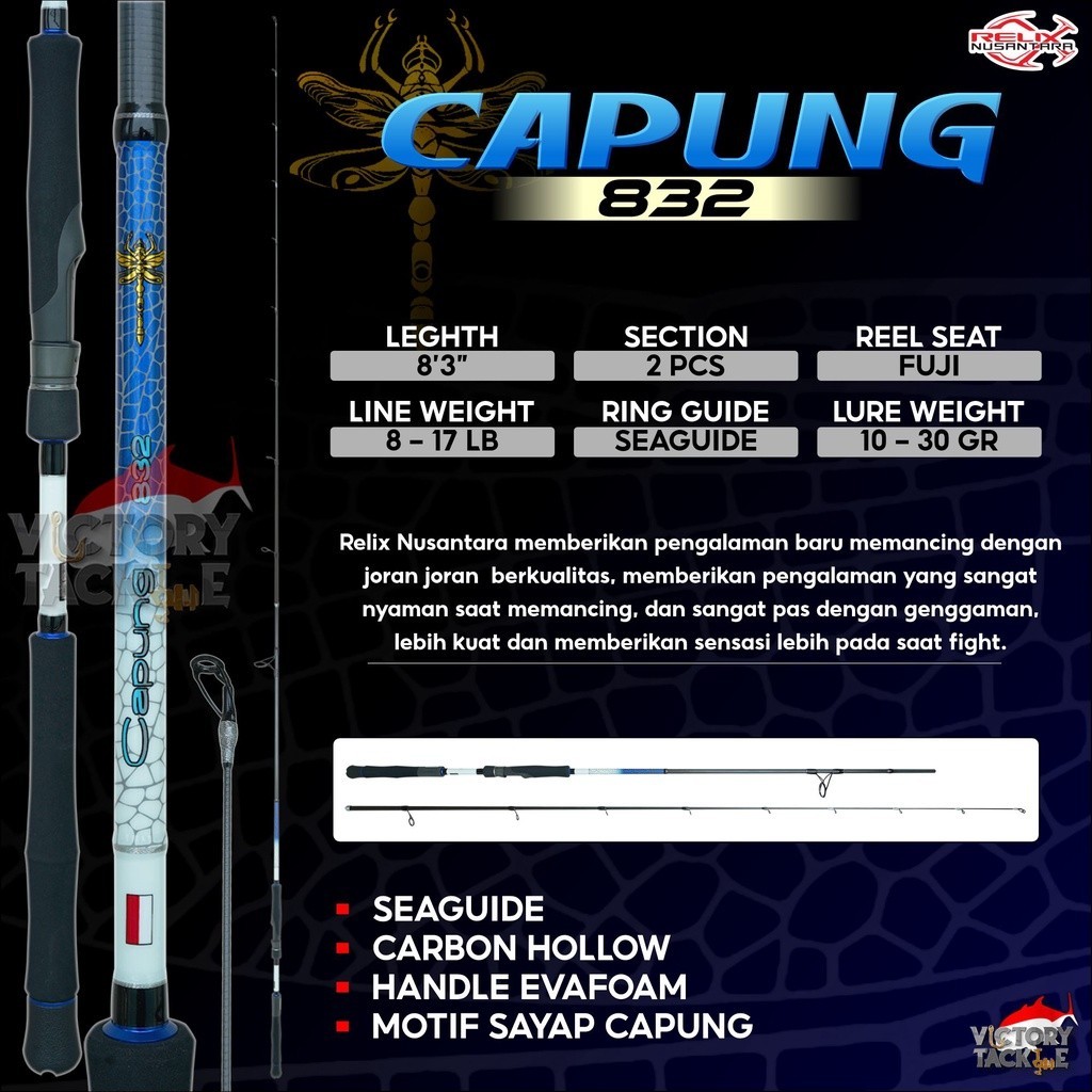 EXTRA BONUS | RELIX NUSANTARA CAPUNG 832 902 1032 JORAN SPINNING CASTING LANDBASE Pusat Alat Pancing