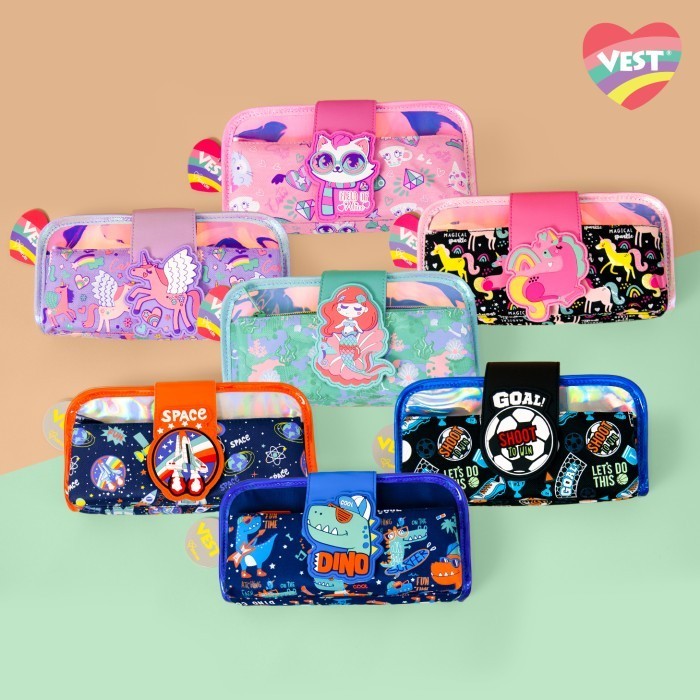 

✨LARIS✨ -VEST Pencil case tempat pencil anak animale smiggle alike U2069 - SOCCER HITAM