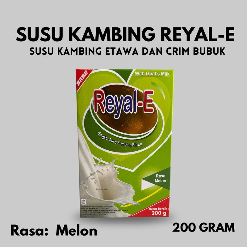 

Susu Kambing Etawa Reyal E Premium Rasa Melon 200gram