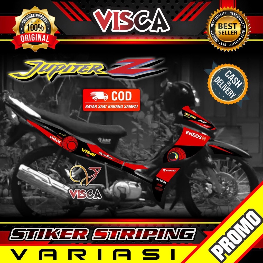Striping Jupiter Z Burhan -  Sticker Striping Variasi Lis Jupiter Z Burhan - Striping Hologram Jupit