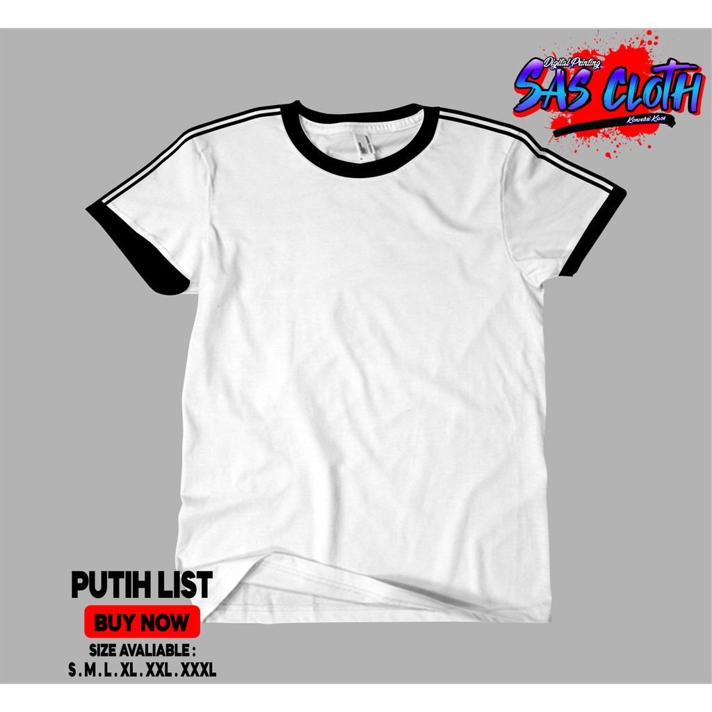 QH KAOS Baju T-Shirt RINGER KAOS RINGER TEE POLOS PREMIUM KAOS RINGER TEE PRIA