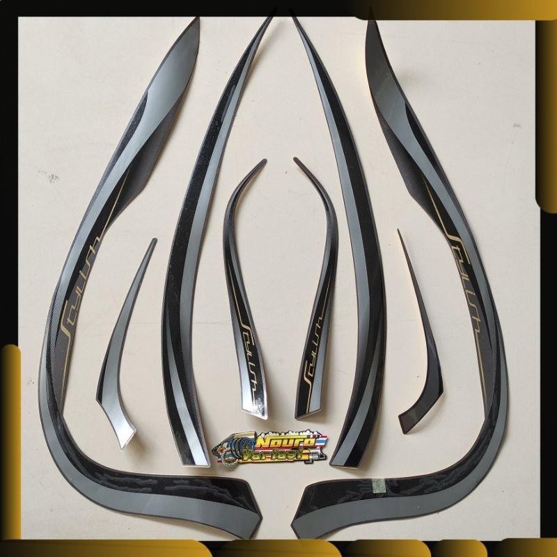stiker striping motor honda scoopy 2022 prestige stylish grey matte list body standar
