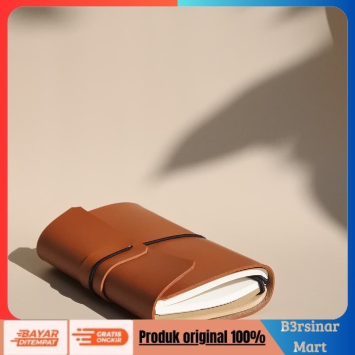 

[KUALITAS TERBAIK] Travel Leather Notebook - Tawny, 10x15 cm