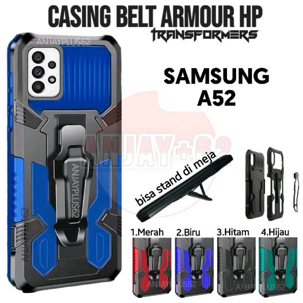 Case Untuk SAMSUNG A52 Casing Hardcase i-Crystal Transformers Standing Untuk Smartphone