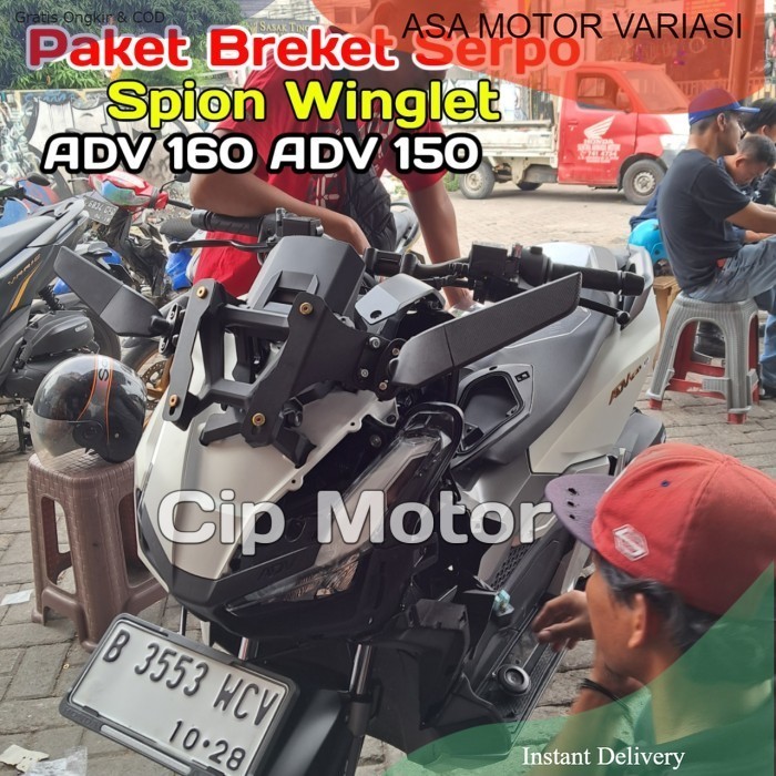 Paket Spion Winglet motor Breket Spion ADV 160 ADV 150 Paket Spion Winglet motor