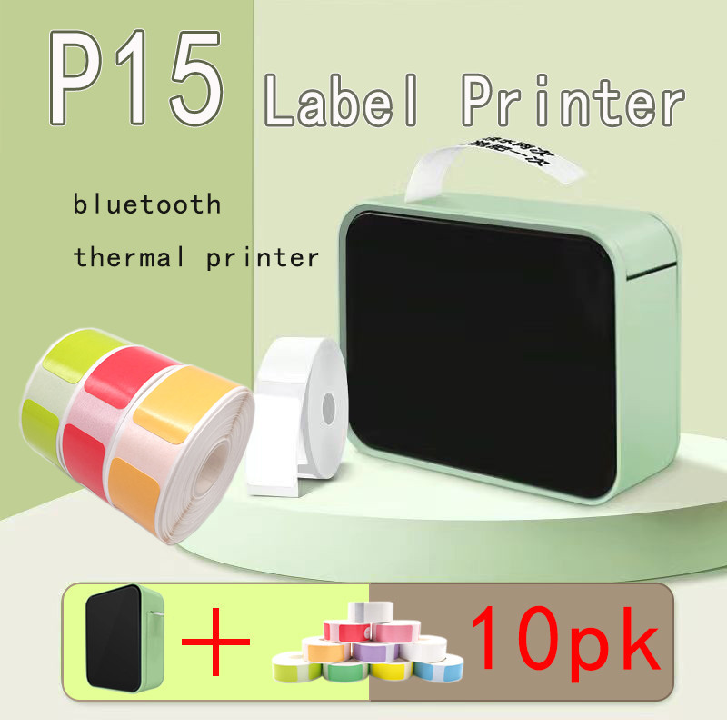 

P15 MiniLabel Printer Portable Wireless Bluetooth Labeling Machine similar as D110 Handheld Printer Thermal Price Sticker Marker