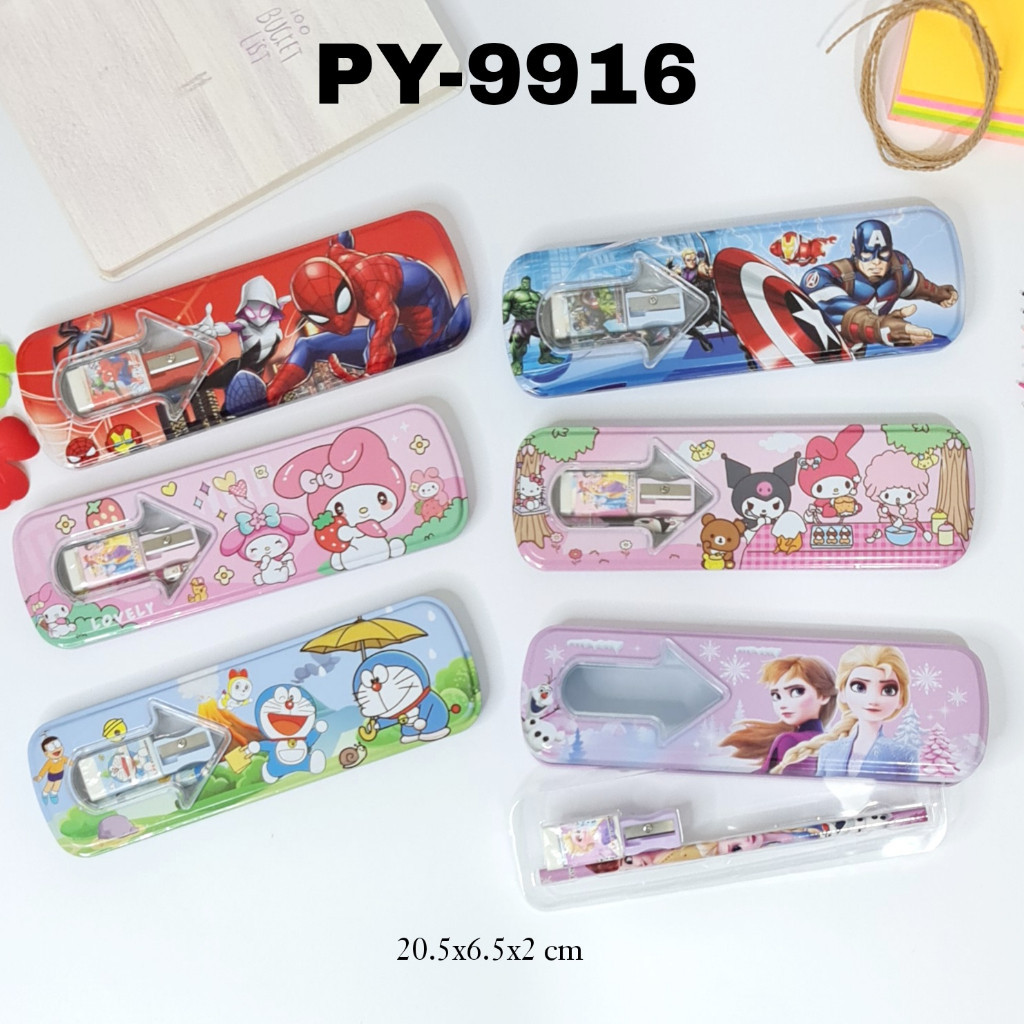 

GG Kotak Pensil Kaleng Set 1 Susun 6.5x20 / Tempat Pensil / Pensil Case/Tepak