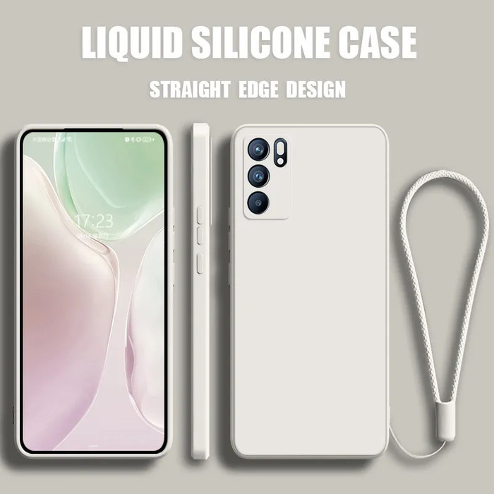 PROMO Case Oppo Reno 6 4G 5G PRO Baby Skin FREE tali Premium Casing Soft TPU - Putih, RENO 6 4G