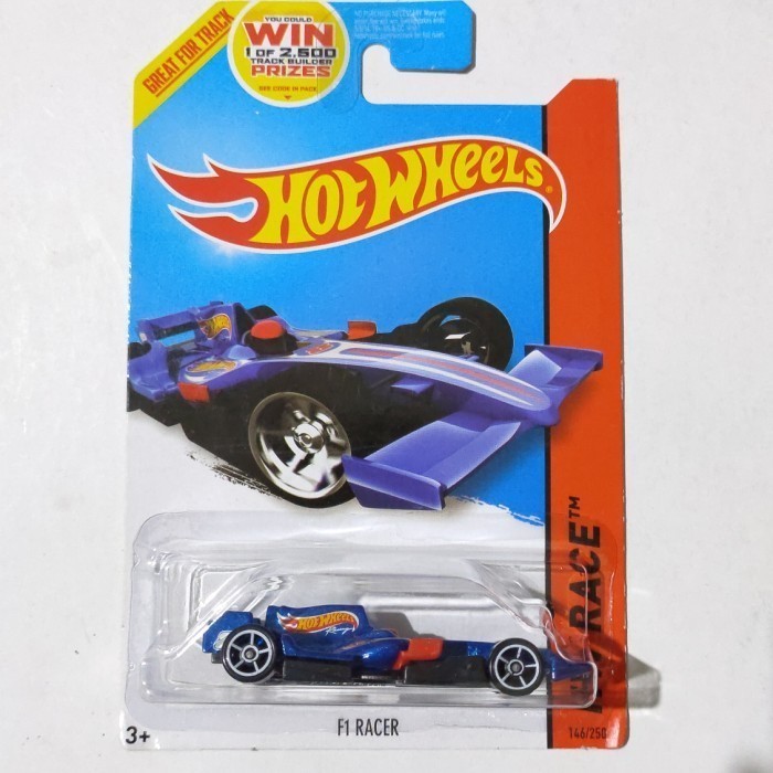 Hotwheels F1 Racer biru Tampo HW 2014 HW Race