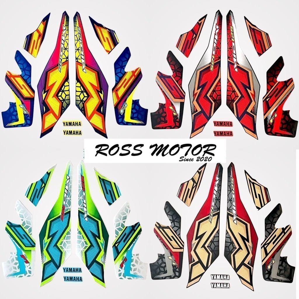 Striping stiker polet motor yamaha Mio m3 125 mio125 2023 2024 Fullset list stiker motor standar Sti