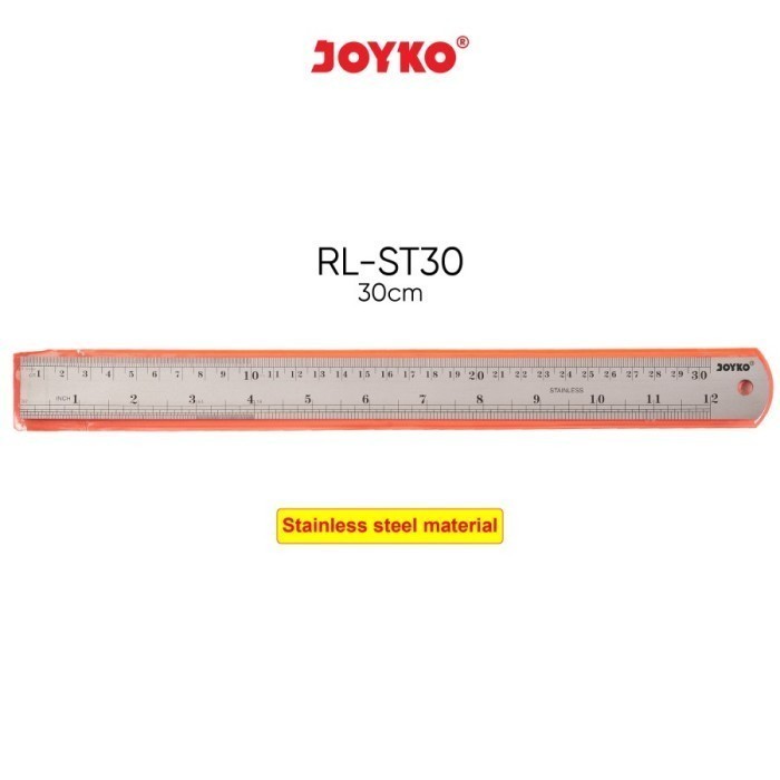

penggaris besi joyko 30cm / stainless steel ruler / garisan / mistar