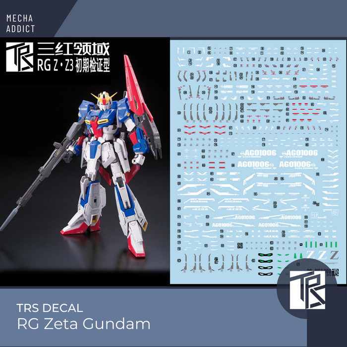 Water Slide Decal RG Zeta Gundam by TRS