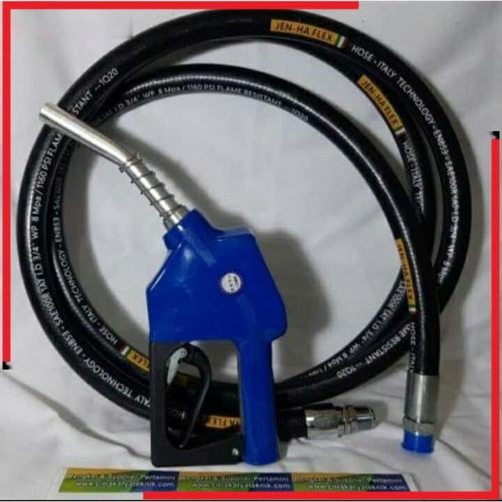 Selang Swivel pom mini digital 3,4,5&6 Meter +Nozzle Gun Automatic 11A siap pakai