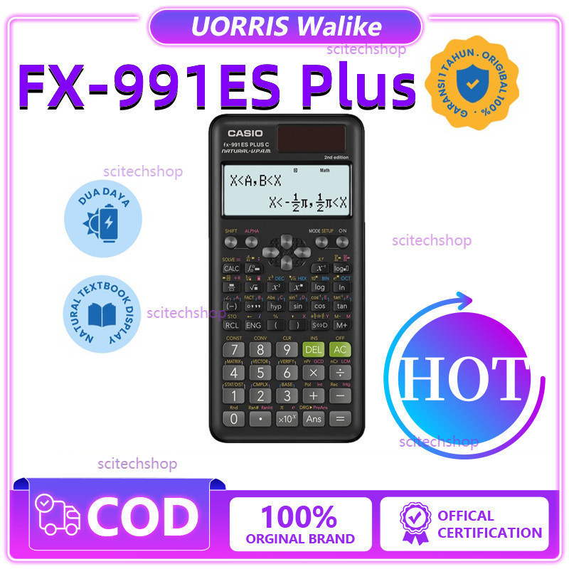 

【COD STOCK 】 CASIO FX-991ES Plus2 - Kalkulator Sekolah/Kuliah - Scientific/Saintifik - 417 fungsi